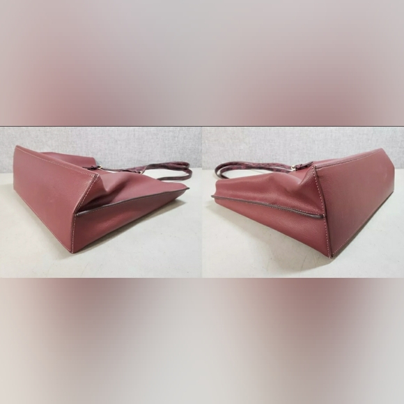 COACH DESIGNER Mollie Red Burgundy Animal Print Tote Purse Handbag - Picture 4 of 6